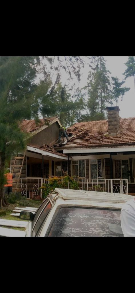 home renovations in Nairobi Kenya might involve replacing old roofing tiles